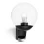 STEINEL L 585 S 005535 IP 44 black / clear светильник с датчиком движения настенный уличный E27 1х60 Вт Steine STEINEL L 585 S 005535 IP 44 black / clear светильник с датчиком движения настенный уличный E27 1х60 Вт Steine