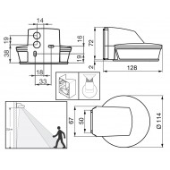 STEINEL SENSIQ S KNX 059606 V3.1 IP 54 black / инфракрасный датчик движения настенный, накладной, шт