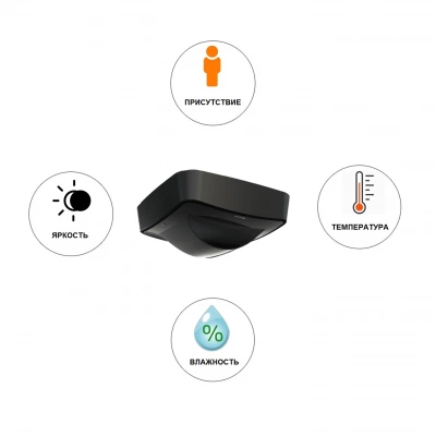 STEINEL Высокочастотный датчик присутствия Hallway KNX AP black STEINEL Высокочастотный датчик присутствия Hallway KNX AP black