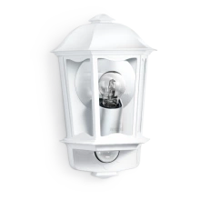 STEINEL L 190 S 644512 IP 44 white / clear светильник с датчиком движения настенный уличный E27 1 х 60 Вт (н