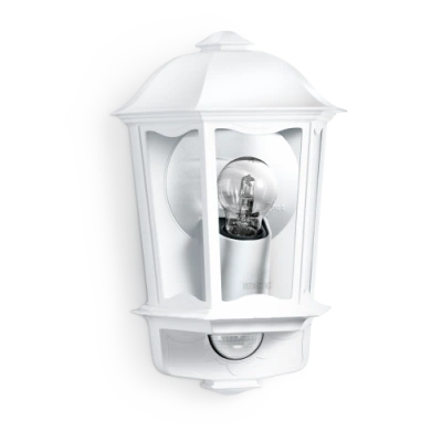 STEINEL L 190 S 644512 IP 44 white / clear светильник с датчиком движения настенный уличный E27 1 х 60 Вт (н