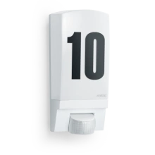 STEINEL L 1 650513 IP 54 white / policarbonat matt светильник с датчиком движения уличный E27 1х60 Вт Steinel